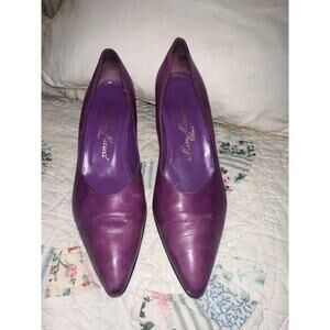 VINTAGE 80's MAUD FRIZON PURPLE LEATHER PUMPS 7.5